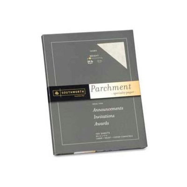 Southworth Company Southworth¬Æ Parchment Specialty Paper, 8-1/2" x 11", 24 lb, Ivory, 100 Sheets/Pack P984CK